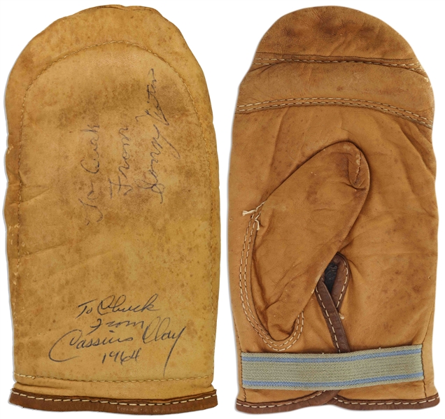 Muhammad Ali Signed Boxing Bag Glove From 1964 as Cassius Clay -- Also Signed by Sonny Liston -- With COA From Craig R. Hamilton